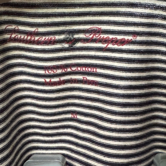 Southern Proper Gray Striped Polo - Picture 2 of 10